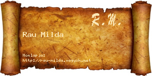 Rau Milda névjegykártya